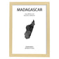 Poster de Madagascar. Láminas de paises y continentes del mundo.-Artwork-Nacnic-A4-Marco Madera clara-Nacnic Estudio SL
