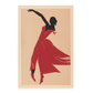 Póster Minimalista de Bailarina Abstracta en Madera