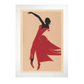 Póster Minimalista de Bailarina Abstracta en Madera