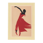 Póster Minimalista de Bailarina Abstracta en Madera
