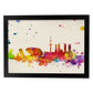Poster de Madrid 2. Láminas e ilustraciones de ciudades, comunidades, y mapas de España.-Artwork-Nacnic-A4-Marco Negro-Nacnic Estudio SL