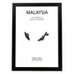 Poster de Malasia. Láminas de paises y continentes del mundo.-Artwork-Nacnic-A3-Marco Negro-Nacnic Estudio SL