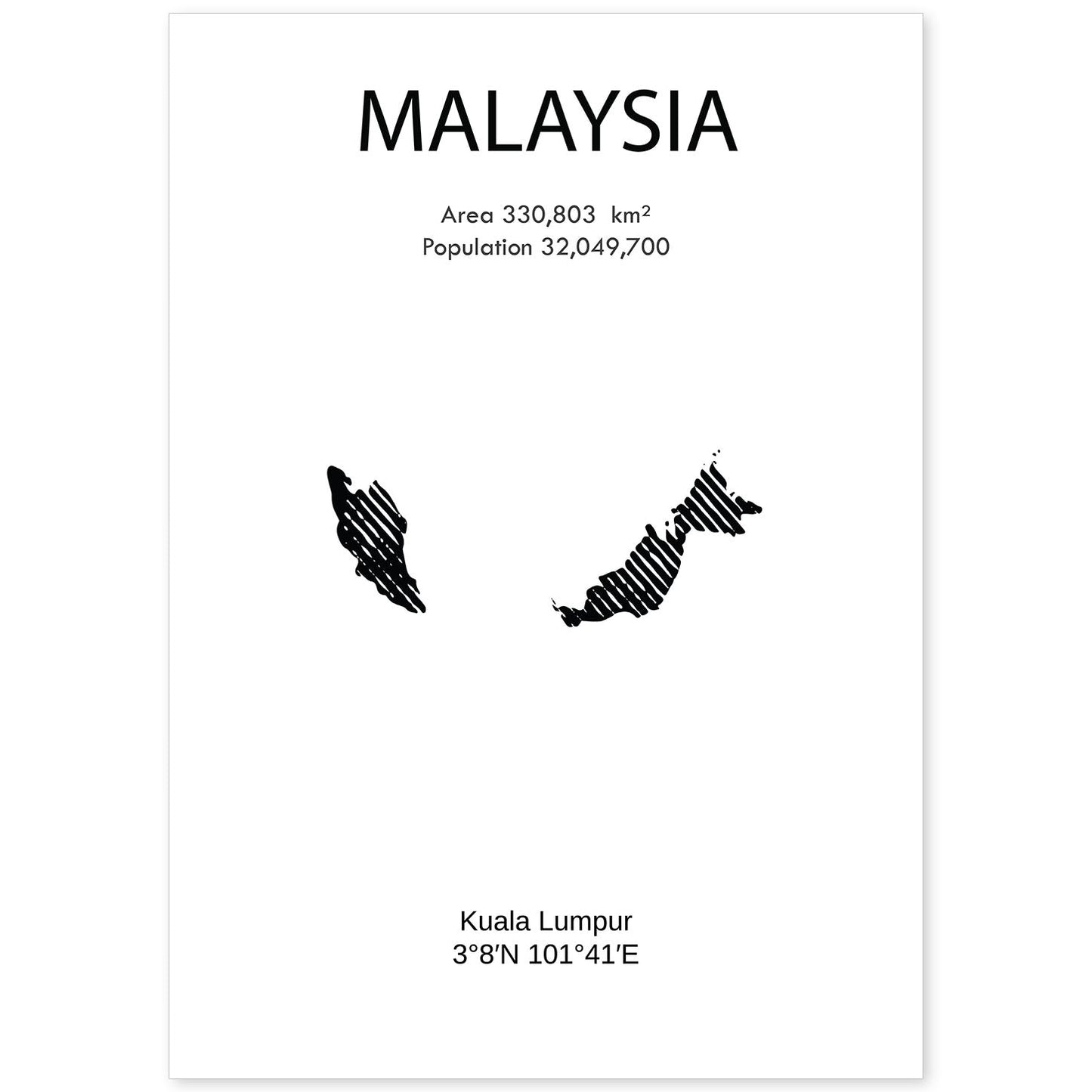 Poster de Malasia. Láminas de paises y continentes del mundo.-Artwork-Nacnic-A4-Sin marco-Nacnic Estudio SL