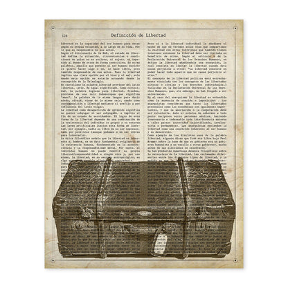 Poster de Maleta antigua.Láminas vintage para Posters con diseño vintage y definiciones.-Artwork-Nacnic-A4-Sin marco-Nacnic Estudio SL