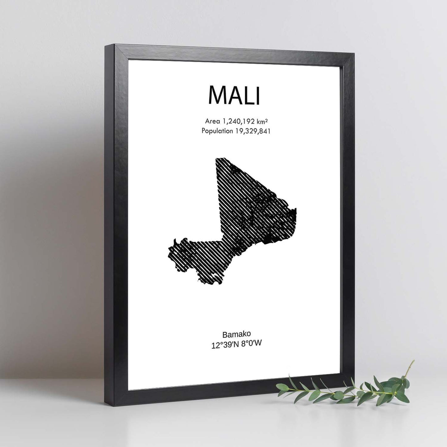 Poster de Mali. Láminas de paises y continentes del mundo.-Artwork-Nacnic-Nacnic Estudio SL