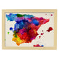 Poster de Mapa Espana 2. Láminas e ilustraciones de ciudades, comunidades, y mapas de España.-Artwork-Nacnic-A3-Marco Madera clara-Nacnic Estudio SL
