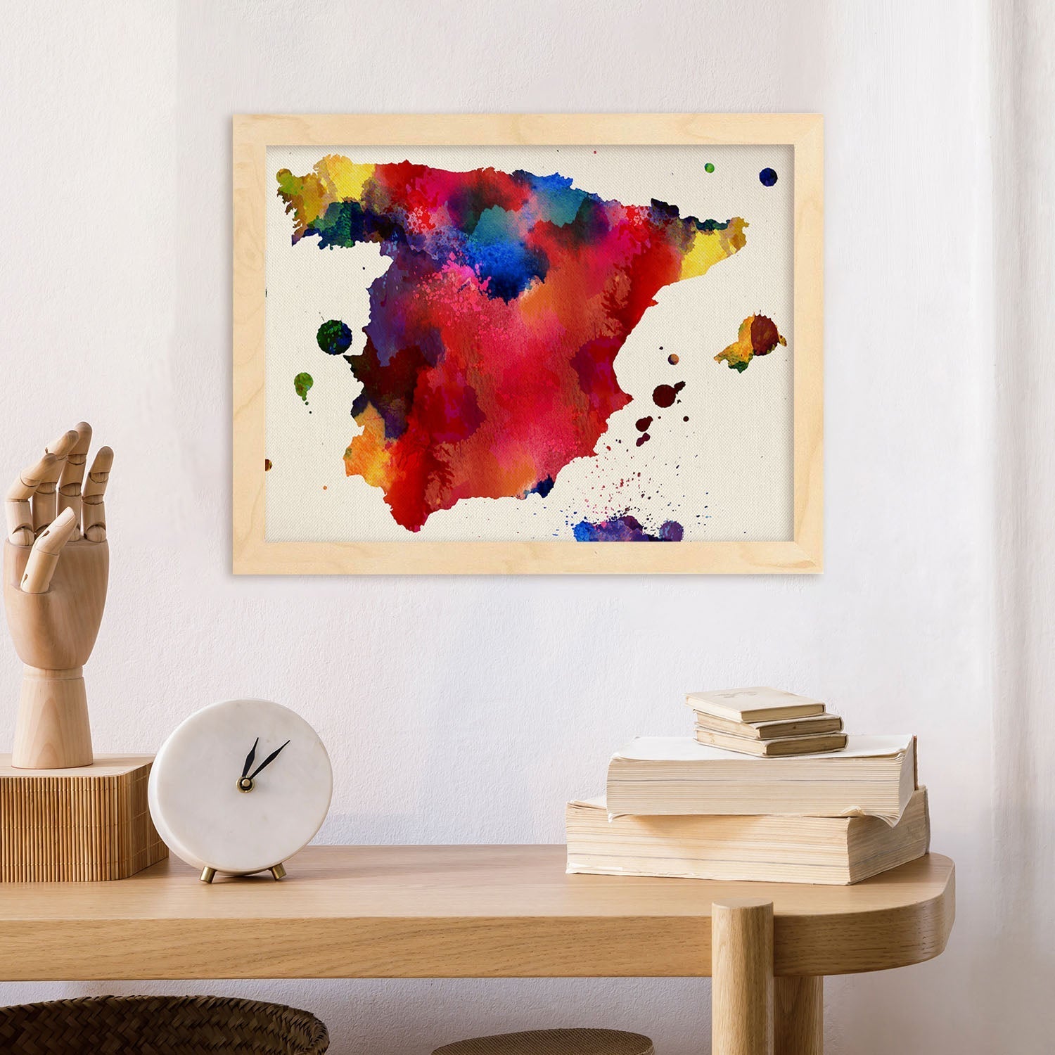 Poster de Mapa España. Láminas e ilustraciones de ciudades, comunidades, y mapas de España.-Artwork-Nacnic-Nacnic Estudio SL