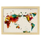 Poster de Mapa mundi 2. Láminas e ilustraciones de ciudades, comunidades, y mapas de España.-Artwork-Nacnic-A3-Marco Madera clara-Nacnic Estudio SL