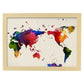 Poster de Mapa mundi. Láminas e ilustraciones de ciudades, comunidades, y mapas de España.-Artwork-Nacnic-A4-Marco Madera clara-Nacnic Estudio SL