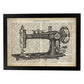 Poster de Maquina de coser Carolina.Láminas vintage para Posters con diseño vintage y definiciones.-Artwork-Nacnic-A3-Marco Negro-Nacnic Estudio SL