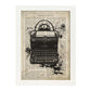 Poster de Maquina de escribir Continental.Láminas vintage para Posters con diseño vintage y definiciones.-Artwork-Nacnic-A3-Marco Blanco-Nacnic Estudio SL