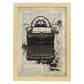 Poster de Maquina de escribir Continental.Láminas vintage para Posters con diseño vintage y definiciones.-Artwork-Nacnic-A3-Marco Madera clara-Nacnic Estudio SL