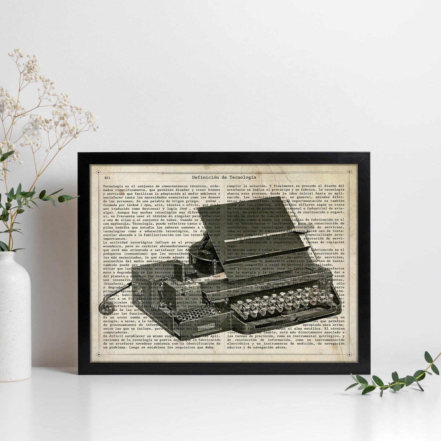 Poster de Máquina de escribir facturas. Láminas vintage con definiciones. Diseño de interiores.-Artwork-Nacnic-Nacnic Estudio SL