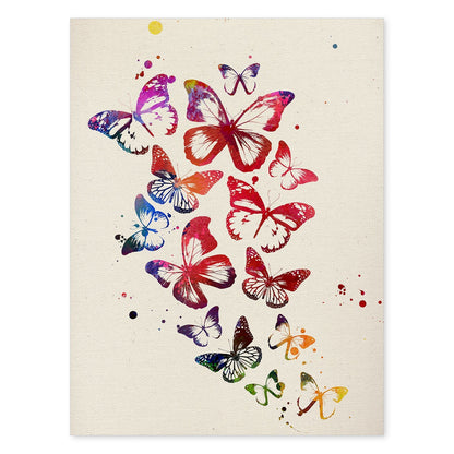 Poster de Mariposas con diseño acuarela. Mix de láminas con estilo acuarela-Artwork-Nacnic-A4-Sin marco-Nacnic Estudio SL