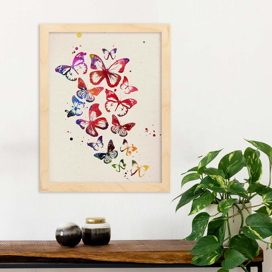 Poster de Mariposas con diseño acuarela. Mix de láminas con estilo acuarela-Artwork-Nacnic-Nacnic Estudio SL