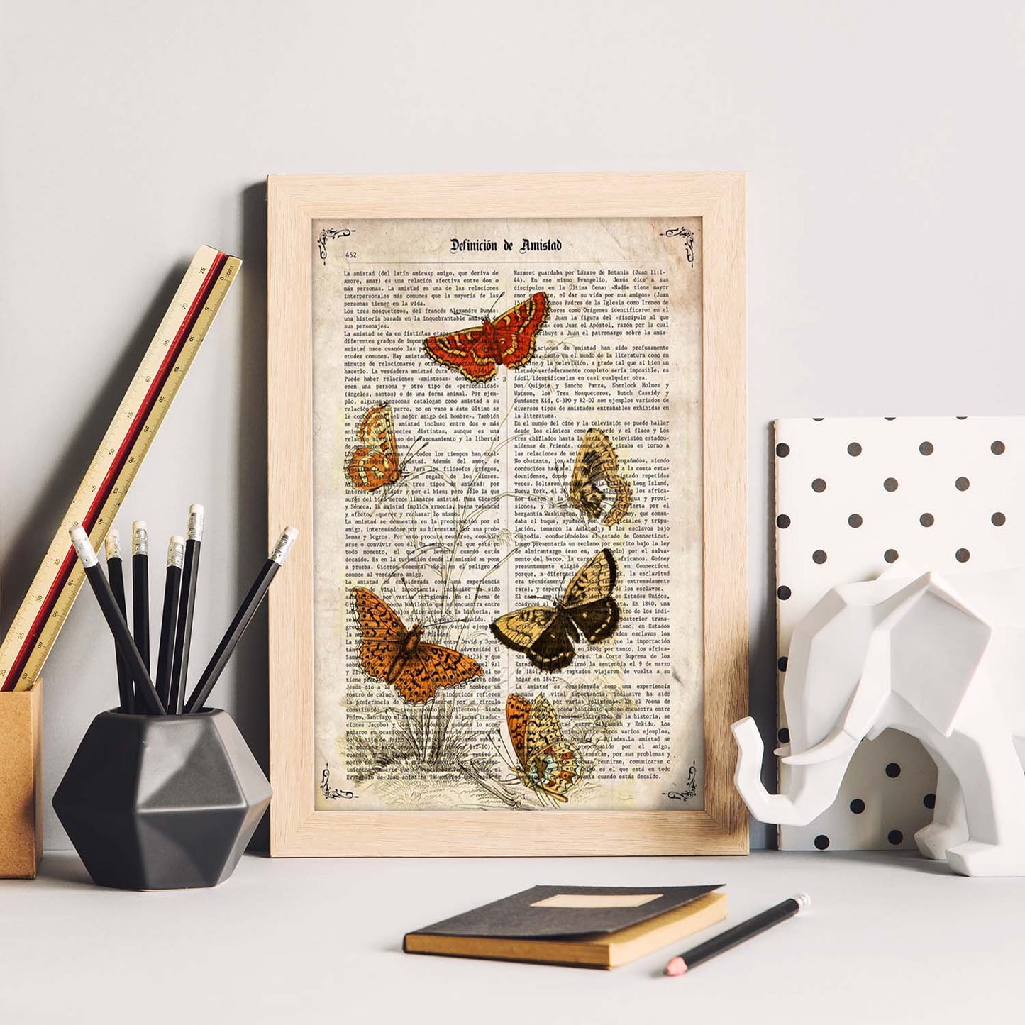 Poster de Mariposas revoloteando. Láminas de mariposas. Decoración de mariposas y polillas.-Artwork-Nacnic-Nacnic Estudio SL