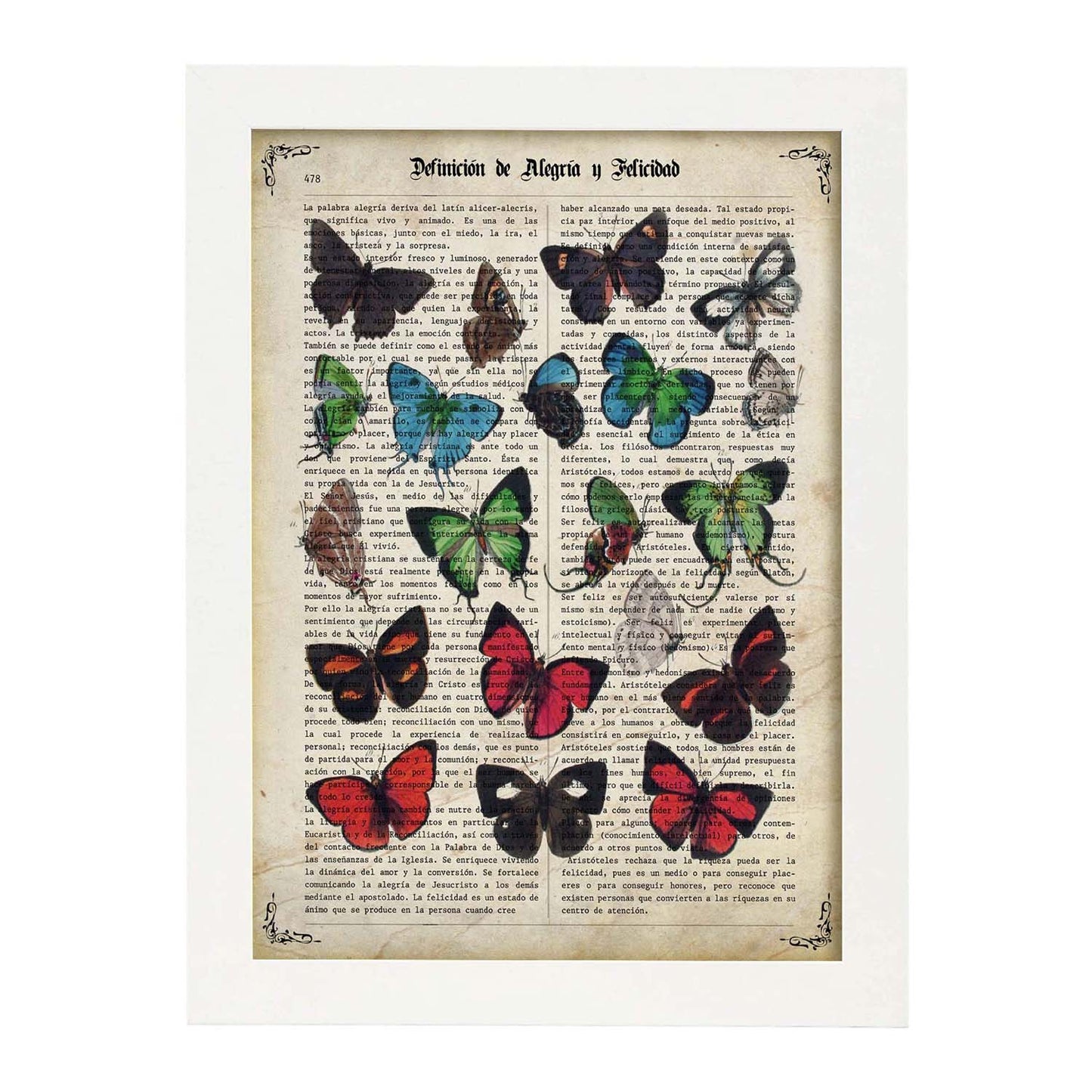 Poster de Mariposas. Láminas de mariposas. Decoración de mariposas y polillas.-Artwork-Nacnic-Nacnic Estudio SL