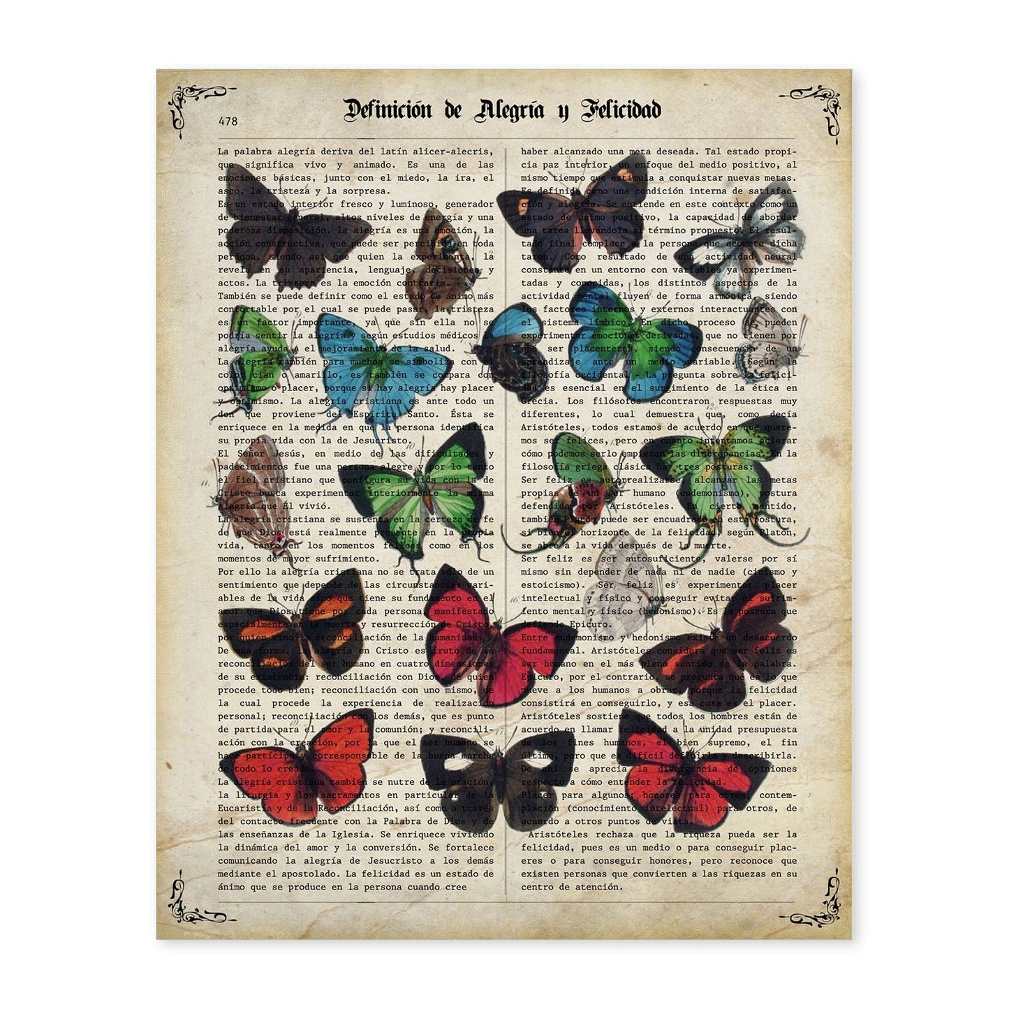 Poster de Mariposas. Láminas de mariposas. Decoración de mariposas y polillas.-Artwork-Nacnic-A4-Sin marco-Nacnic Estudio SL