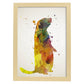Poster de Marmota estilo acuarela. Láminas de animales con estilo acuarela-Artwork-Nacnic-A4-Marco Madera clara-Nacnic Estudio SL