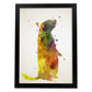 Poster de Marmota estilo acuarela. Láminas de animales con estilo acuarela-Artwork-Nacnic-A4-Marco Negro-Nacnic Estudio SL