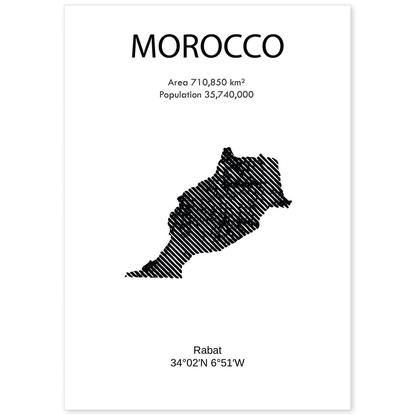 Poster de Marruecos. Láminas de paises y continentes del mundo.-Artwork-Nacnic-A4-Sin marco-Nacnic Estudio SL