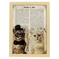 Poster de Matrimonio de gatos. Láminas de animales con definiciones. Ilustraciones de animales con textos.-Artwork-Nacnic-A3-Marco Madera clara-Nacnic Estudio SL