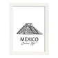 Poster de Mexico - El Castillo. Láminas con monumentos de ciudades.-Artwork-Nacnic-A4-Marco Blanco-Nacnic Estudio SL
