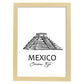Poster de Mexico - El Castillo. Láminas con monumentos de ciudades.-Artwork-Nacnic-A4-Marco Madera clara-Nacnic Estudio SL