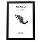 Poster de México. Láminas de paises y continentes del mundo.-Artwork-Nacnic-A4-Marco Negro-Nacnic Estudio SL