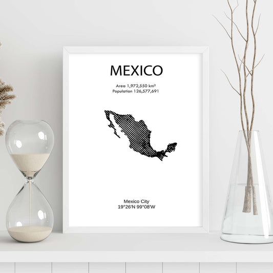 Poster de México. Láminas de paises y continentes del mundo.-Artwork-Nacnic-Nacnic Estudio SL