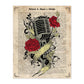 Poster de Microfono con rosas. Láminas musicales con definiciones para-Artwork-Nacnic-A4-Sin marco-Nacnic Estudio SL