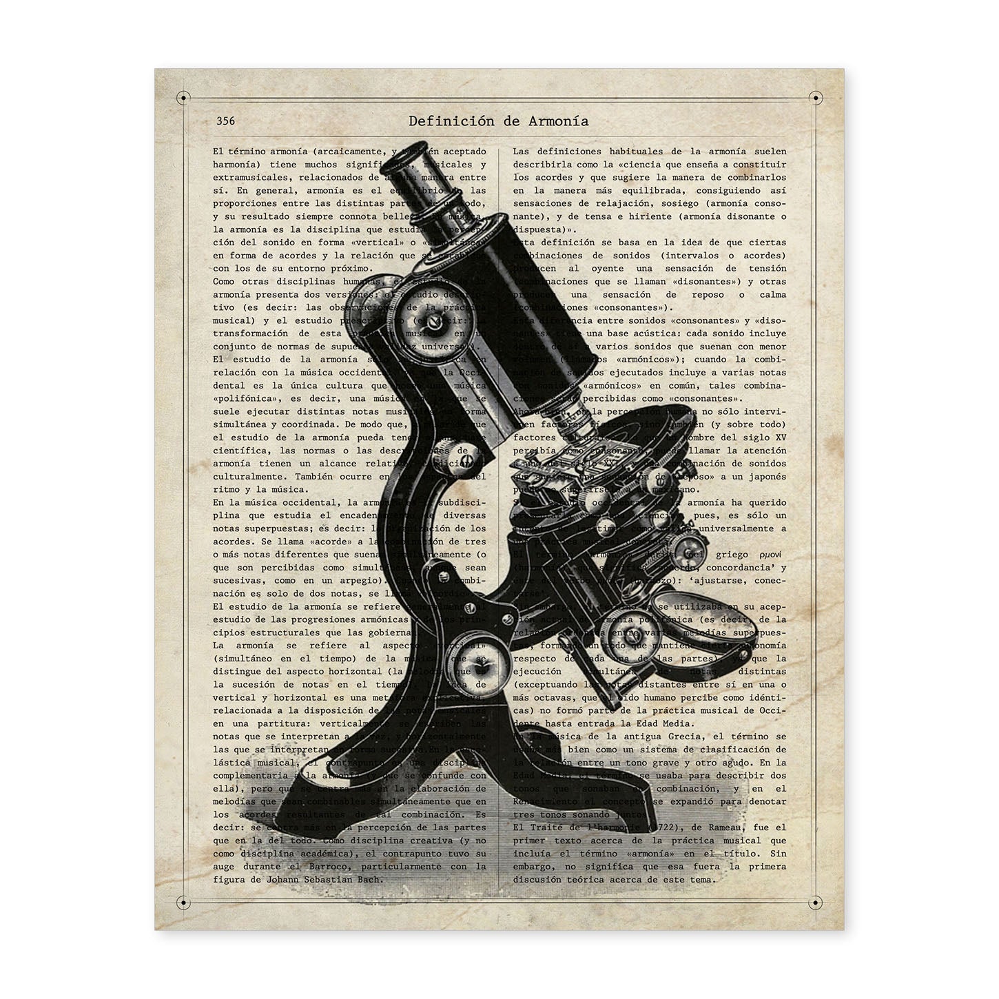 Poster de Microscopio de espejo. Láminas vintage con definiciones. Diseño de interiores.-Artwork-Nacnic-A4-Sin marco-Nacnic Estudio SL