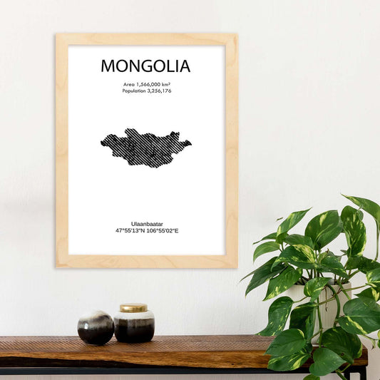 Poster de Mongolia. Láminas de paises y continentes del mundo.-Artwork-Nacnic-Nacnic Estudio SL