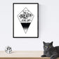 Poster de Montañas blanco y negro. Lámina decorativa de diseño.-Artwork-Nacnic-Nacnic Estudio SL