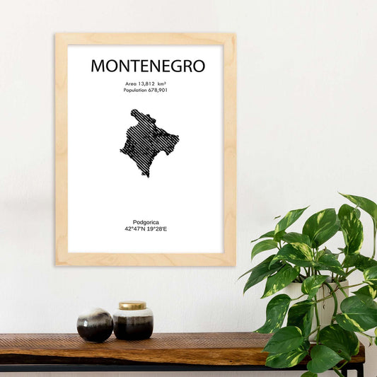 Poster de Montenegro. Láminas de paises y continentes del mundo.-Artwork-Nacnic-Nacnic Estudio SL