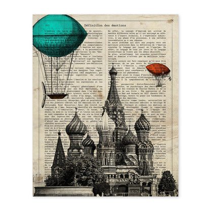 Poster de Moscu. San Basilio. Láminas de monumentos del mundo. Diseño de viaje y de paises.-Artwork-Nacnic-A4-Sin marco-Nacnic Estudio SL
