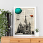 Poster de Moscu. San Basilio. Láminas de monumentos del mundo. Diseño de viaje y de paises.-Artwork-Nacnic-Nacnic Estudio SL