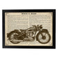 Poster de Moto - BSA. Láminas de vehículos con definiciones. Ilustraciones vintage de coches, motos, aviones, -Artwork-Nacnic-A4-Marco Negro-Nacnic Estudio SL
