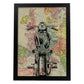 Poster de Moto en Francia. Láminas de mapas del mundo. Decoración con mapas e imágenes vintage.-Artwork-Nacnic-A4-Marco Negro-Nacnic Estudio SL
