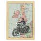 Poster de Moto en Inglaterra. Láminas de mapas del mundo. Decoración con mapas e imágenes vintage.-Artwork-Nacnic-A4-Marco Madera clara-Nacnic Estudio SL
