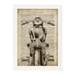 Poster de Moto. Láminas de vehículos con definiciones. Ilustraciones vintage de coches, motos, aviones, -Artwork-Nacnic-A3-Marco Blanco-Nacnic Estudio SL