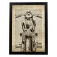 Poster de Moto. Láminas de vehículos con definiciones. Ilustraciones vintage de coches, motos, aviones, -Artwork-Nacnic-A4-Marco Negro-Nacnic Estudio SL