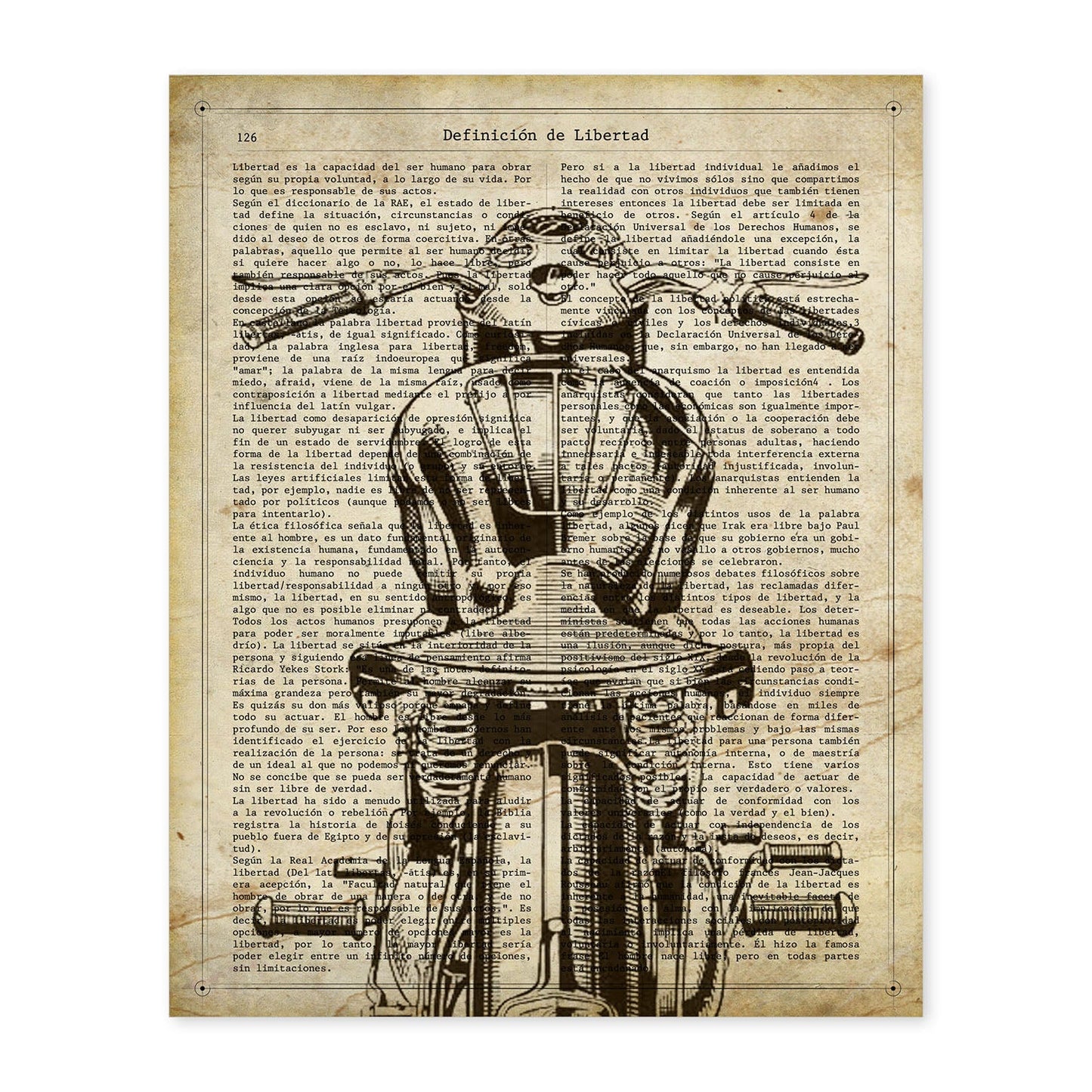 Poster de Moto. Láminas de vehículos con definiciones. Ilustraciones vintage de coches, motos, aviones, -Artwork-Nacnic-A4-Sin marco-Nacnic Estudio SL