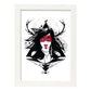 Poster de Mujer con plumas de sangre. Lámina decorativa de diseño.-Artwork-Nacnic-A3-Marco Blanco-Nacnic Estudio SL