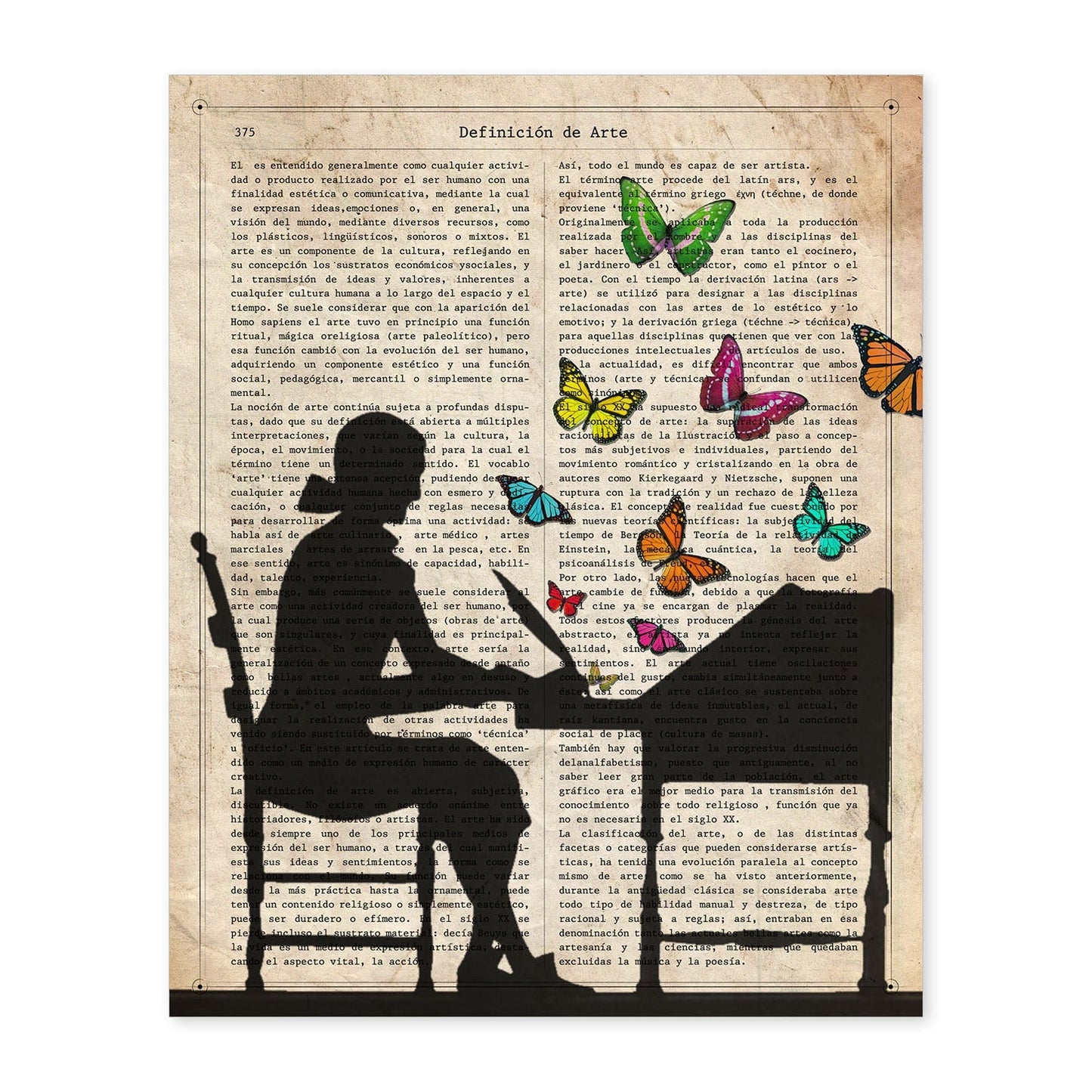 Poster de Mujer escribiendo. Láminas de mariposas. Decoración de mariposas y polillas.-Artwork-Nacnic-A4-Sin marco-Nacnic Estudio SL