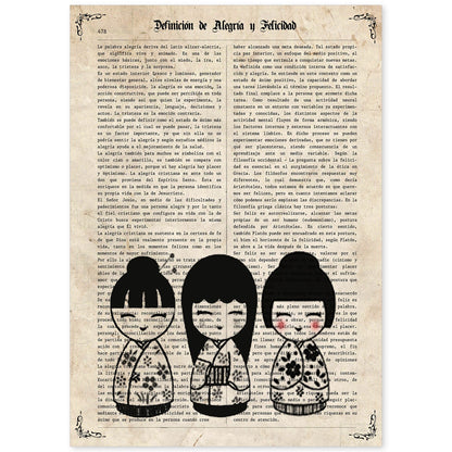 Poster de Muñecas japonesas. Láminas de geishas. Diseños japoneses con definiciones de la cultura japonesa.-Artwork-Nacnic-A4-Sin marco-Nacnic Estudio SL