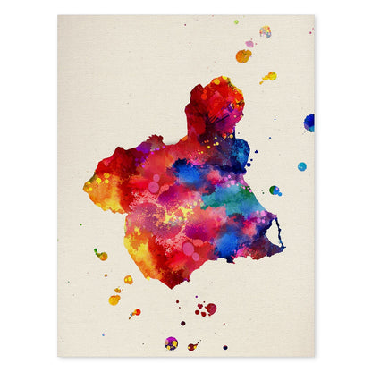 Poster de Murcia. Láminas e ilustraciones de ciudades, comunidades, y mapas de España.-Artwork-Nacnic-A4-Sin marco-Nacnic Estudio SL