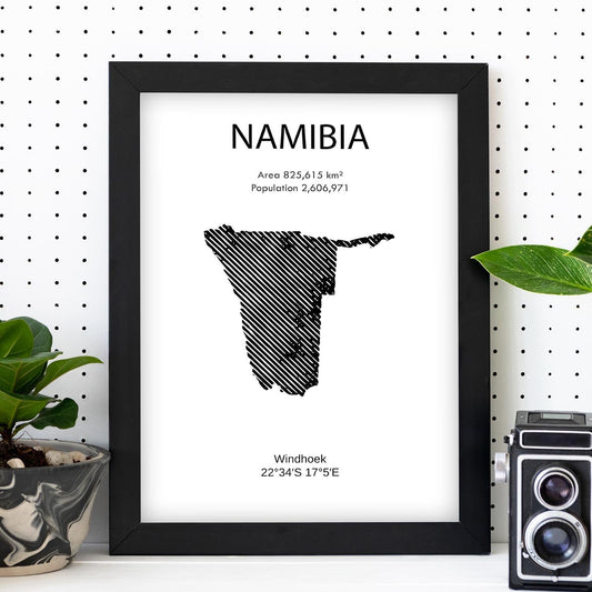 Poster de Namibia. Láminas de paises y continentes del mundo.-Artwork-Nacnic-Nacnic Estudio SL