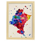 Poster de Navarra. Láminas e ilustraciones de ciudades, comunidades, y mapas de España.-Artwork-Nacnic-A3-Marco Madera clara-Nacnic Estudio SL