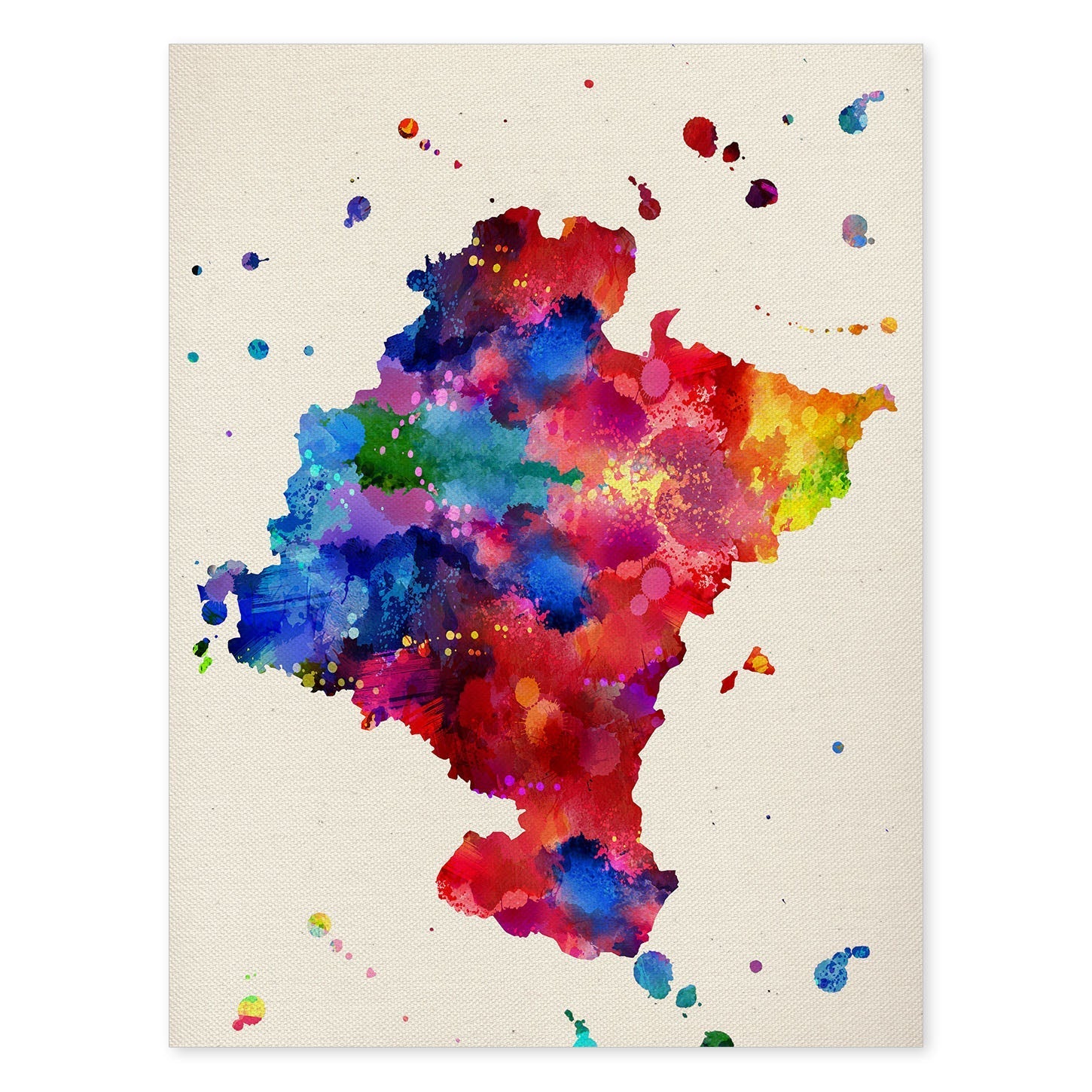 Poster de Navarra. Láminas e ilustraciones de ciudades, comunidades, y mapas de España.-Artwork-Nacnic-A4-Sin marco-Nacnic Estudio SL